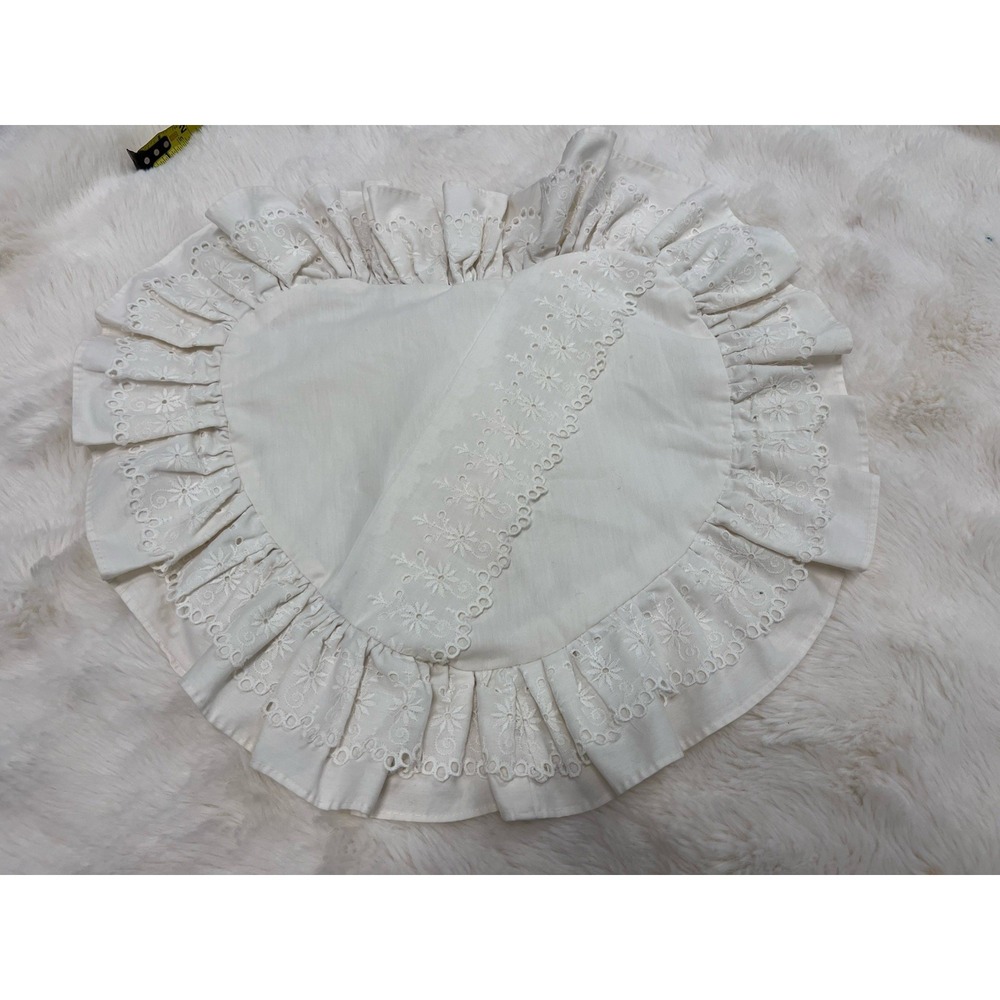 Vintage Heart Shaped Throw Pillow Cover Pink Cream lace  Decorative Applique